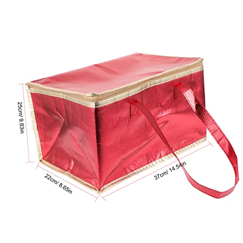 FUNOMOCYA Insulated Bag Food Storage Bag Decorative Thermal Food Bag Outdoor Insulation Bag Warmer Bags Insulated Tote Bags Pizza Carrier Bag Bags for Hot Food Pearl Cotton Aluminum Film Red