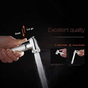 JIYTG Bidet Faucet All Copper Hand Held Bidet Sprayer Hygiene Kit Diaper Sprayers Toilet Spray Gun Toilet Bidet Flusher