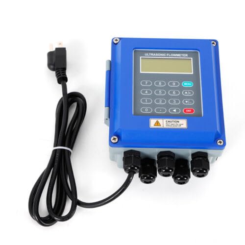 Ultrasonic Flow Meter,TUF-2000B+TM-1 Ultrasonic Flowmeter,DN50~DN700mm Fixed Clamp on Flowmeter Tool,LCD Digital Liquid Flowmeter,Bi-Directional Measurement Flow Meter for Water Supply Industries