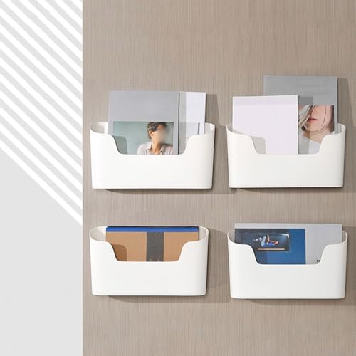 DSBAOMA Pack of 2 Adhesive Storage Shelves Practical Fridge Side Storage Rack Functional Kitchen Cabinet Door Organizers Box