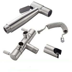 jiytg wall bracket hose set 304 stainless steel bidet sprayer toilet partner high pressure spray gun flushing set