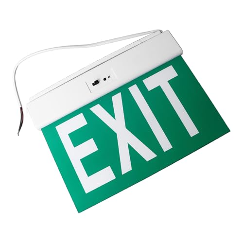 Led Emergency Exit Sign Acrylic Clear Eye Catching Exit Sign with Light for Building Camera Indoor Use AC85‑265V