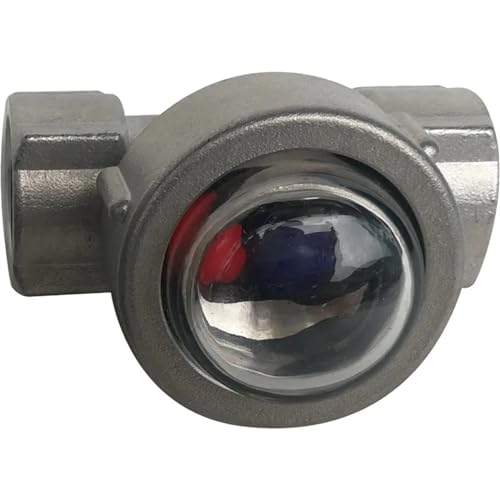 1/2" 3/4" 1" BSPT Female Thread 304 Stainless Steel Window Sight Glass Float Ball Flow Indicator(3/4")