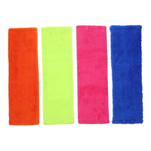 Healeved 4pcs Mop Replacement Cloth Reusable Mop Pads Commercial Cleaning Refills Mop Filling Pad Replacement Mop Pad Floor Cleaner Mop Mats Clean Mop Pad Mop Pads Coral Fleece