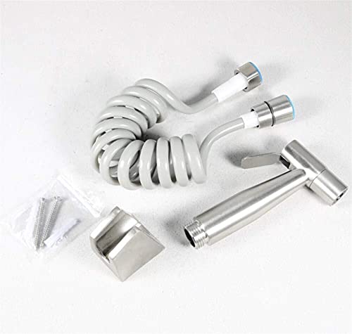 JIYTG Stainless Steel Portable Spray Kit 304 Stainless Steel Bidet Sprayer Toilet Spray Gun Faucet Booster Bidet Sprayer