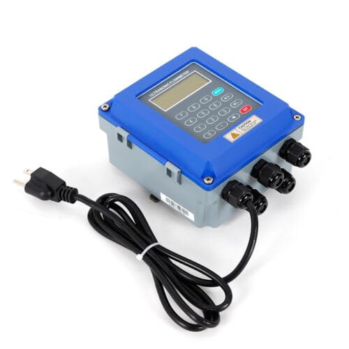 Ultrasonic Flow Meter,TUF-2000B+TM-1 Ultrasonic Flowmeter,DN50~DN700mm Fixed Clamp on Flowmeter Tool,LCD Digital Liquid Flowmeter,Bi-Directional Measurement Flow Meter for Water Supply Industries