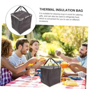 Anneome Crock Insulated Bag Pizza Carrier Bag Insulated Picnic Bag Grocery Tote Pizza Bag Insulated Lunch Bag Catering Bag Transport Bag Grocery Shopping Bags Insulated Coffee Cloth