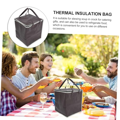 Anneome Crock Insulated Bag Pizza Carrier Bag Insulated Picnic Bag Grocery Tote Pizza Bag Insulated Lunch Bag Catering Bag Transport Bag Grocery Shopping Bags Insulated Coffee Cloth