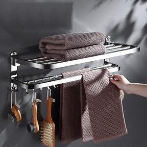 Towel Rack, Minimalist Style Light Luxury Easy to Install Stainless Steel Wall Mounted Towel Bar, Sturdy and Practical Bathroom Accessories for Bathroom, Kitchen