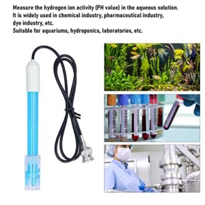 Composite pH Electrode Sensor Probe, BNC Connector pH Tester for Chemical Industry, Hydroponics, and Lab Use