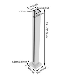 Glass Panel Post/Railing Post,Heavy Duty Glass Railing Post End Post 25.6‘’/35.8”, Durable 304 Stainless Balustrade Post Steel, Balustrade for Balcony Deck Stairs for Concrete, Porch Steps (25.6‘’)