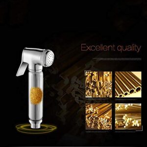 JIYTG Bidet Faucet All Copper Hand Held Bidet Sprayer Hygiene Kit Diaper Sprayers Toilet Spray Gun Toilet Bidet Flusher