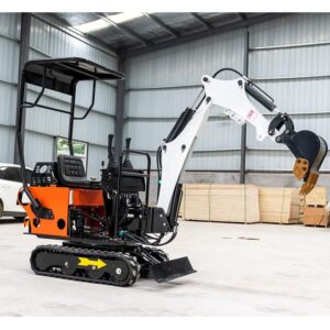 Mini Digger Hydraulic, Mini Excavator Loader - Versatile Bagger with Auger, Grab, Hydraulic Hammer & Narrow Bucket Attachments for Enhanced Performance