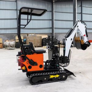 mini excavator – 0.8 ton trench digger with canopy, hydraulic thumb clip, hydraulic oil cooler