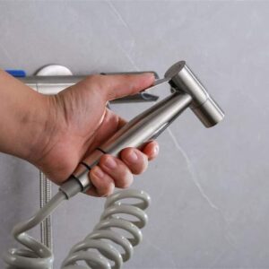 JIYTG Stainless Steel Portable Spray Kit Stainless Steel Toilet Partner Bidet Sprayer Bidet Handheld Spray Gun