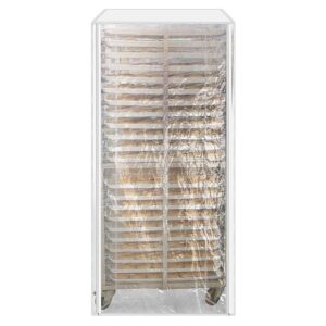 falesoul 2 pcs bun pan rack cover, 23"x28"x61" pan rack cover, waterproof and dustproof bun rack cover with zipper, keep your bakery goods fresh (28"x23"x61")