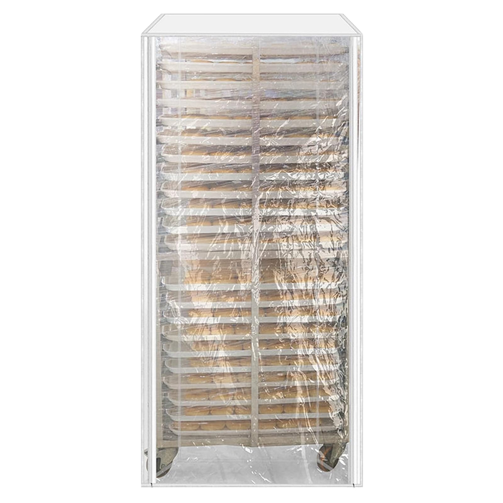 FALESOUL 2 Pcs Bun Pan Rack Cover, 23"x28"x61" Pan Rack Cover, Waterproof and Dustproof Bun Rack Cover with zipper, Keep Your Bakery Goods Fresh (28"x23"x61")