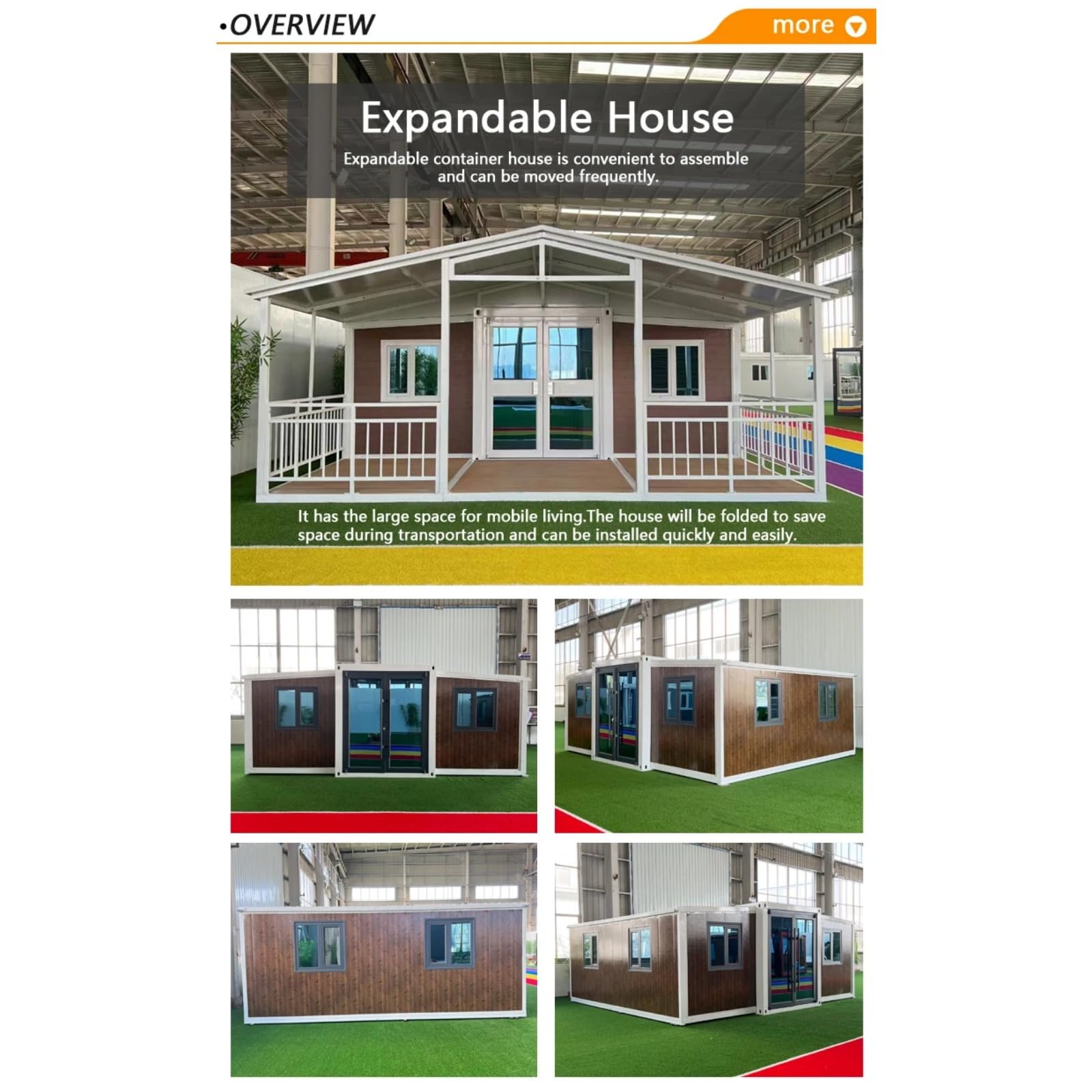 Luxury Container Houses Light Steel Prefabricated Villas Expandable Furniture Features 20ft