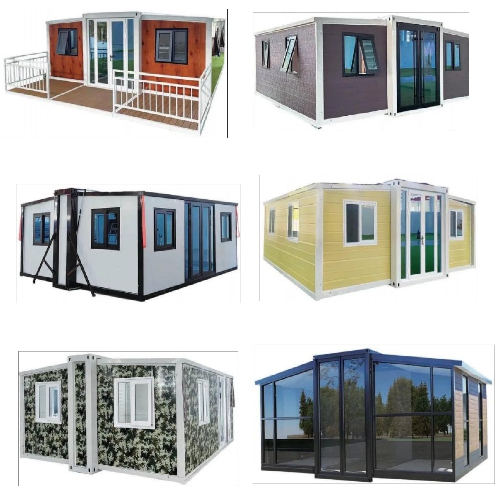 20ft Shipping Container House Expandable Modular Container House with Flat Pack,2 Bedroom,Kitchen and Bathroom