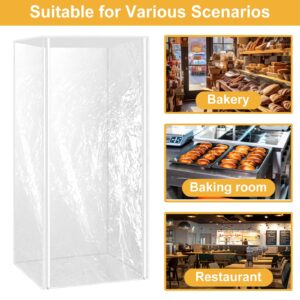 FALESOUL 2 Pcs Bun Pan Rack Cover, 23"x28"x61" Pan Rack Cover, Waterproof and Dustproof Bun Rack Cover with zipper, Keep Your Bakery Goods Fresh (28"x23"x61")