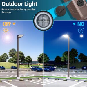 ADUB LED Parking Lot Light 320W 250W 200W Wattage Adjustable, LED Parking Lot Light, LED Shoebox Light 5700K 5000K 4500K