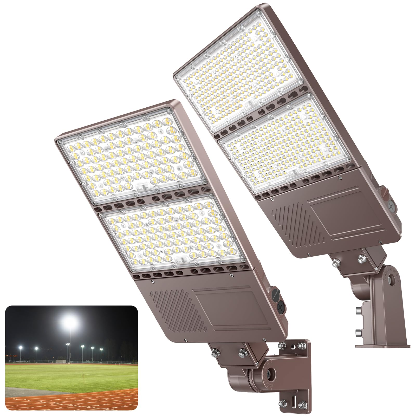 ADUB LED Parking Lot Light 320W 250W 200W Wattage Adjustable, LED Parking Lot Light, LED Shoebox Light 5700K 5000K 4500K