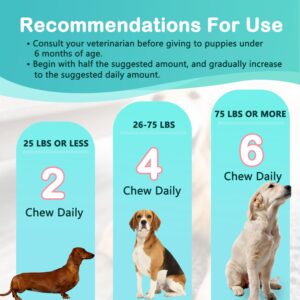 Hemp Calming Chews for Dogs Anxiety Relief Dog Calming Chews Natural Ingredients Dog Calming Aid with Separation, Barking and Sleeping, Promote Relaxation, Reduce Stress