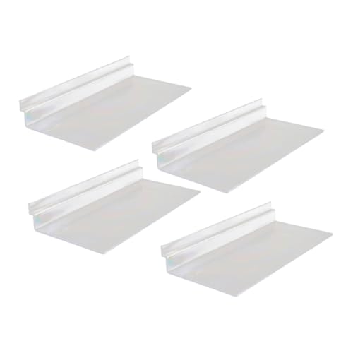 Hemobllo 5sets Transparent Shoe Rack Slat Wall Shelf Hanging Slat Wall Accessories Stand Corner Storage Shelf Boutique Multiple Floating Shelves for Wall Sneaker Clear Wall Display 4pcs*5