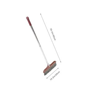 HOMOCONO Splicing Wooden Broom Brooms for Sweeping Lightweight Broom Soft Bristle Broom Indoor Dust Broom Sweeping Broom Floor Cleaning Broom House Broom Soft Broom Stainless Steel Coffee