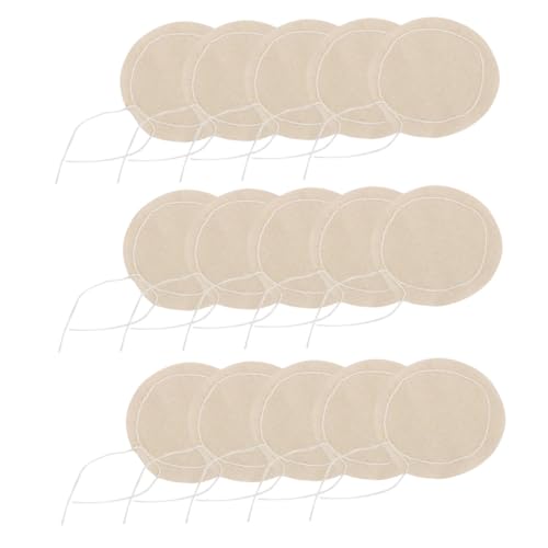 20pcs Coffee Pot Filter Cloth Tea Coffee Infuser Coffee Filter Supplies Syphon Coffee Brewer Siphon Coffee Filter Cotton Coffee Round Filter Cloth Espresso Cloth Filter Beige Unomor