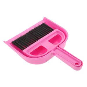 congarteno 1 set pet cleaning tool push broom brooms dustpan hamster poop scooper starter block mini broom lint dust pan and hand broom floor squeegee broom handle pig dog rosy plastic