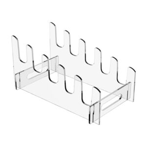 Shurhome Versatile Acrylic Serving Platter Stand Platter Storage Display Shelves Rack for Weddings and Banquets