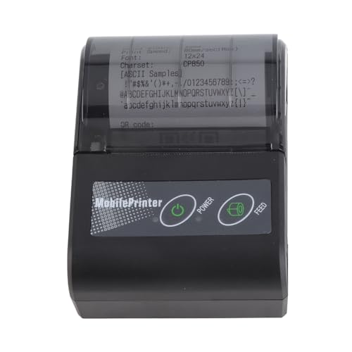 TIKATARER Receipt Printer, Thermal Receipt Printer Mini 203DPI Resolution with Auto Sleep and Wake Up for Restaurant, Retail Store, Pizza Shop