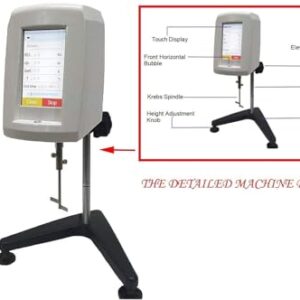 VTSYIQI Stormer Viscosity Tester Touch Screen Rotational Viscometer Automatic Viscometer with Range 40.2KU to 141.0KU Accuracy ±1% for Ink Viscosity Test KU CP G ℃ Value Display