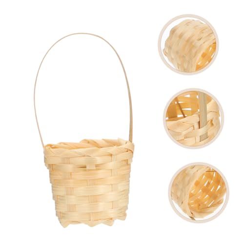 CIMAXIC 6pcs Woven Doll Basket Baskets Home Decor Doll House Dollhouse Mini Woven Basket Mini Basket Miniature Basket Decoration Miniature Storage Basket Mini Basket