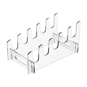 Shurhome Versatile Acrylic Serving Platter Stand Platter Storage Display Shelves Rack for Weddings and Banquets