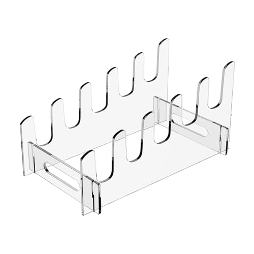 Shurhome Versatile Acrylic Serving Platter Stand Platter Storage Display Shelves Rack for Weddings and Banquets