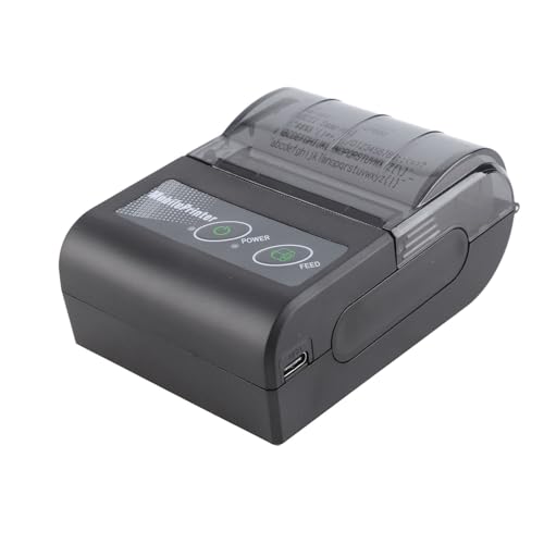 TIKATARER Receipt Printer, Thermal Receipt Printer Mini 203DPI Resolution with Auto Sleep and Wake Up for Restaurant, Retail Store, Pizza Shop