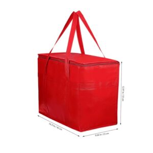 BUGUUYO 4pcs Insulation Bags Reusable Grocery Tote Insulated Bags Cooler Bags Insulated Portable Insulation Bag Jumbo Insulated Bag Catering Bags Shopping Bags Thermal Bag Non-Woven Fabric