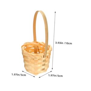 CIMAXIC 6pcs Woven Doll Basket Baskets Home Decor Doll House Dollhouse Mini Woven Basket Mini Basket Miniature Basket Decoration Miniature Storage Basket Mini Basket