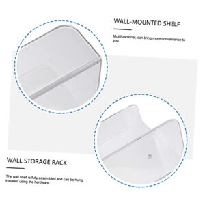 HOLIDYOYO 3pcs Shelf Storage Shelves Wall Mounted Hanging Rack Play Mats for Floor Wall Bookshelves Multifunctional Storage -Mounted Mounted Acrylic Rack Plastic