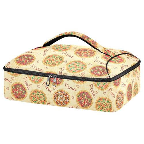 Kcldeci Insulated Thermal Food Carrier Insulated Casserole Carrier for Hot or Cold Food,Pizza and Ingredients (2) Insulated Tote Bag for Potluck Cookouts Parties Picnic,Lasagna Lugger