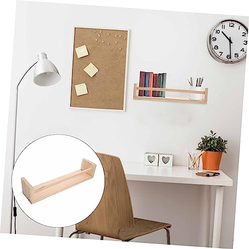 LIFKICH 1set Wooden Shelf Multi-Function Wall Shelf Bathroom Floating Shelves Wall Hanging Rack Modern Floating Wall Floating Shelf Hanging Wall Shelves Wall Towel Rack Shelf Decor Khaki