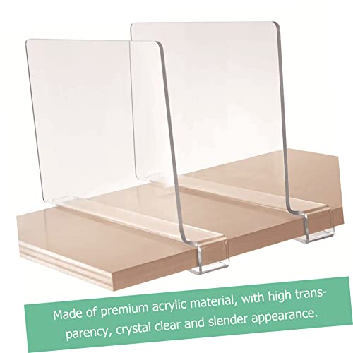 Parliky 2pcs Wardrobe Partition Drawer Dividers Shelf Separator Clear Clothes Organizer Book Dividers for Shelves Shelf Divider Clear Closet Organizer Drawer Separators Transparent Acrylic