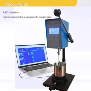 VTSYIQI Stormer Viscosity Meter Stormer Rotational Viscometers with ASTM D562 Standards Range 40.2 to 141.0KU Accuracy 2.00% Temperature Value Ku Value g Value CP Value Time Value