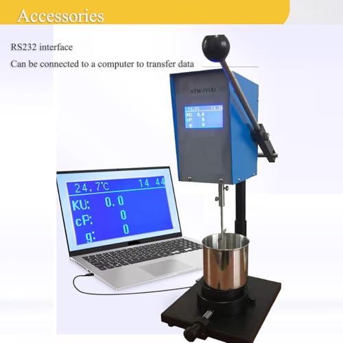 VTSYIQI Digital Stormer Viscosity Meter Tester Viscometer Stormer with Temperature Ku g CP Time Value Range 40.2 to 141.0KU Accuracy 2.00% for Newtonian and Non-Newtonian fluids Test