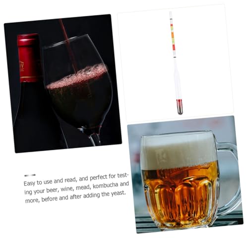 OKUMEYR 2pcs Three Range Sugar Meter Wine Gauges Wine Syrup Hydrometers Wine Beer Hydrometers Sugar Hydrometers Tester Maple Syrup Gauges American Measurements Beer Gauges Glass