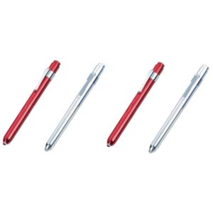 ciyodo 4 pcs medical pen light for nurse work flashlights pen torch pocket clip pen lights light up pen rechargeable pocket flashlight reusable led reusable penlights red