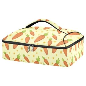 kcldeci insulated thermal food carrier insulated casserole carrier for hot or cold food,yellow insulated tote bag for potluck cookouts parties picnic,lasagna lugger