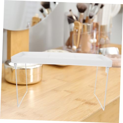 Garneck Multi-Functional Storage Holder White Pp Storage Stand Makeup Organizers Tabletop Storage Shelf